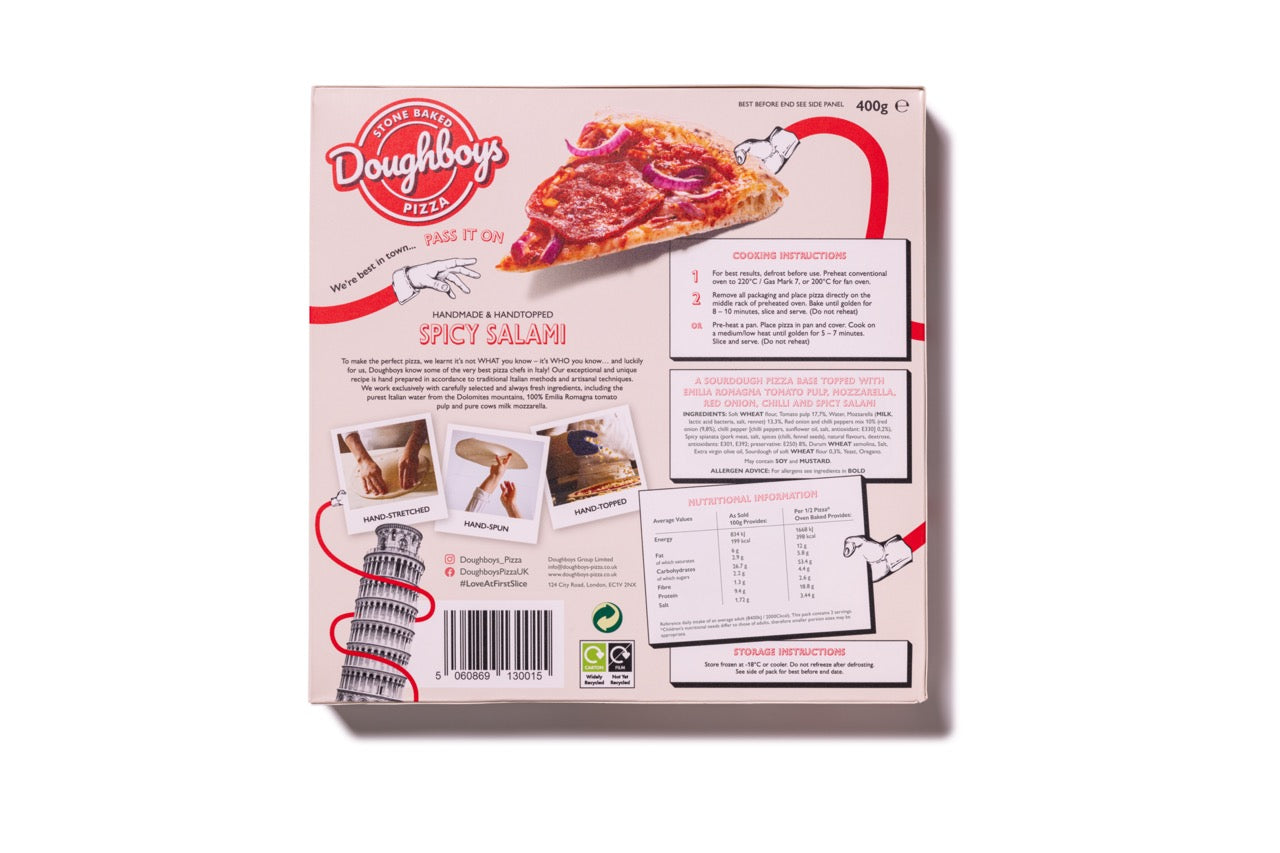 Doughboys Spicy Salami Pizza (Pack of 4)