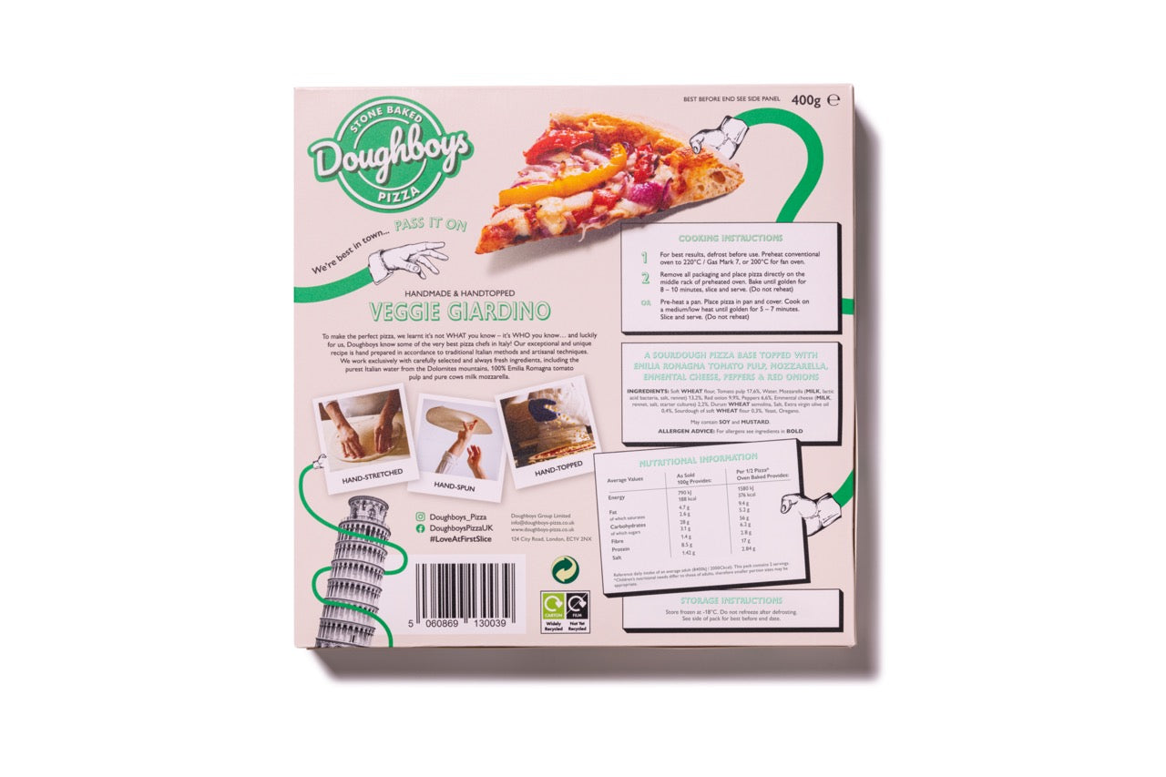 Doughboys Veggie Giardino Pizza (Pack of 4)